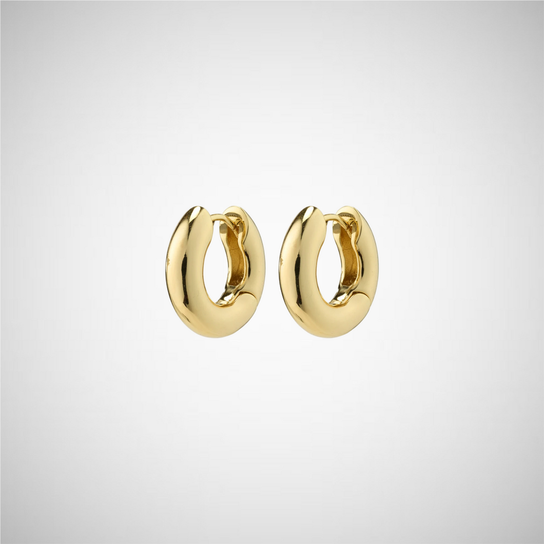 Aica Recycled Chunky Huggie Hoop Earrings (8246774989008)