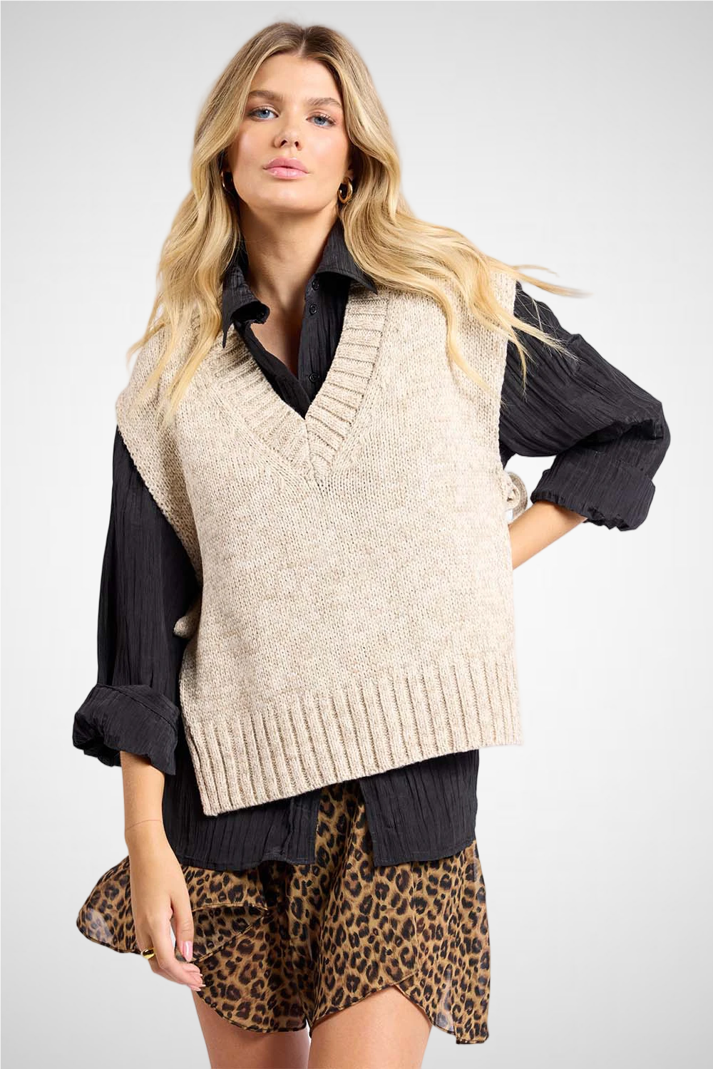 Individuality Side Tie Sweater Vest (8247971741904)