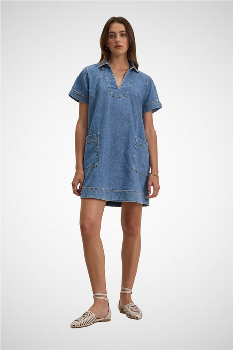 Delana Denim Dress (8255621693648)