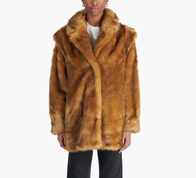 Faux Fur Car Coat (8228947460304)