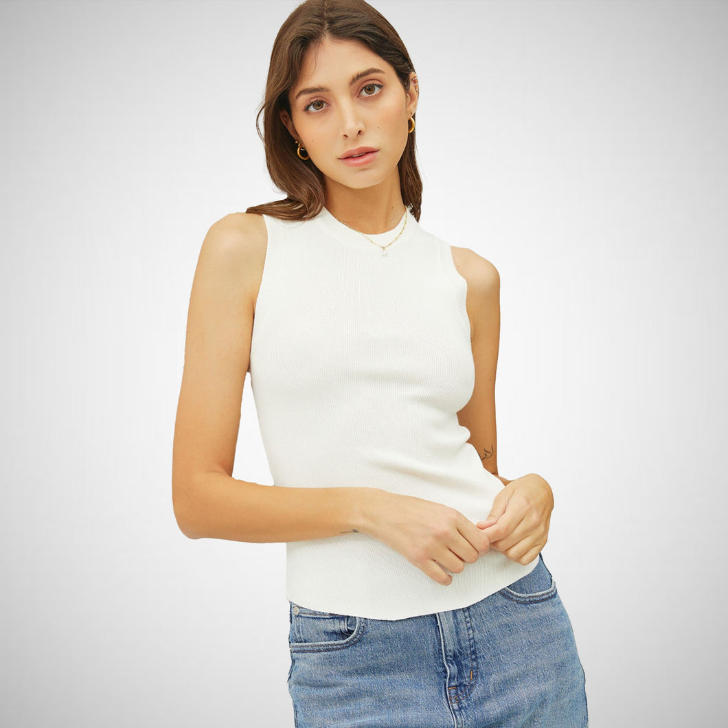 The Alice Sleevless Rib Knit Top (8121757008080)