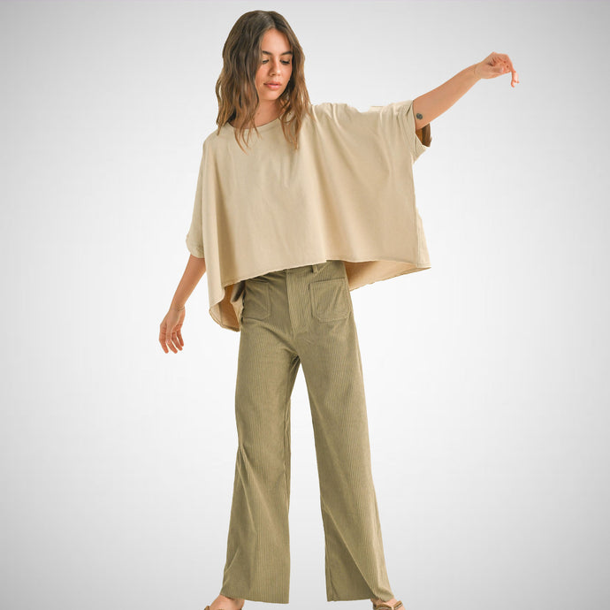 Corduroy With Front Pocket Pants (8122691387600)