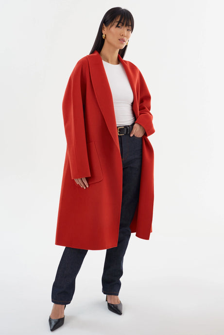 THARA Shawl Collar Wool Coat LA MARQUE (8173696450768)