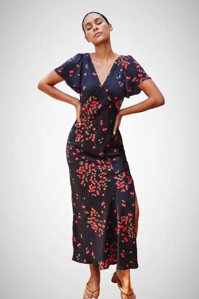 Flutter Sleeve Maxi Dress (8160609599696)