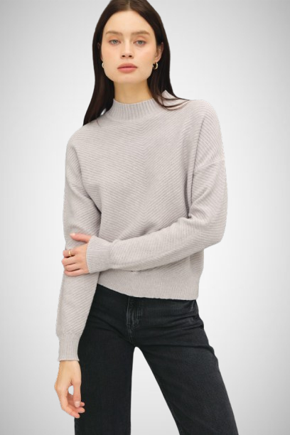 Chunky Ribbed Mockneck Sweater (8162070921424)