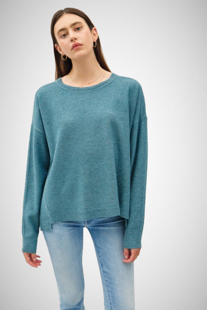 Oversize Cut, Ultra Soft Heather Look Sweater (8162070986960)