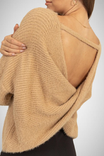 Load image into Gallery viewer, Fuzzy Knit Twist Back Sweater (8163195060432)
