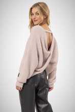 Load image into Gallery viewer, Fuzzy Knit Twist Back Sweater (8163195060432)
