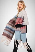 Charger l&#39;image dans la galerie, Cozy Striped Fringe Oblong Scarf (8163187523792)
