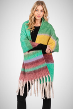 Charger l&#39;image dans la galerie, Cozy Striped Fringe Oblong Scarf (8163187523792)
