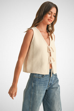 Load image into Gallery viewer, Tied Front Knitted Vest (8229698502864)
