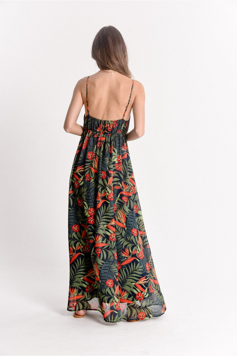 Printed strapless maxi dress - Molly Bracken E-Shop